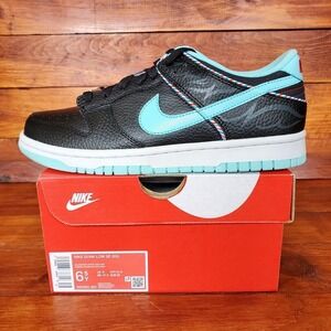 Nike Dunk Low SE Shoes GS 6.5Y Womens 8 Black Copa White Chile Red Noir New